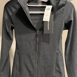 NWT Abercrombie YPB Dark Gray Zip-Up Hoodie
